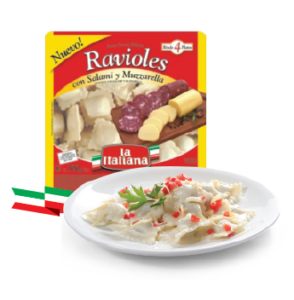 Ravioles Salami y Muzzarella