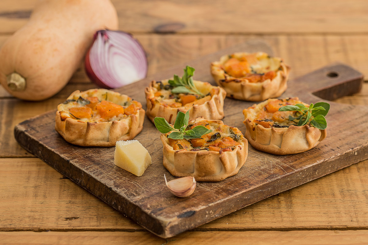 Canastitas rellenas de calabaza y queso - La Italiana