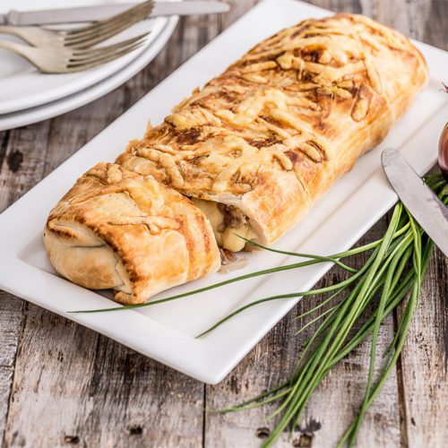 Strudel queso y cebolla